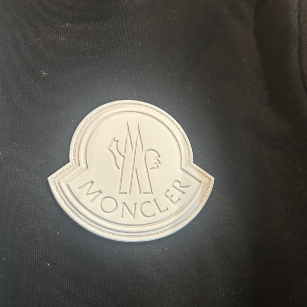 Moncler Black sweatshirt   with White Logo Patch